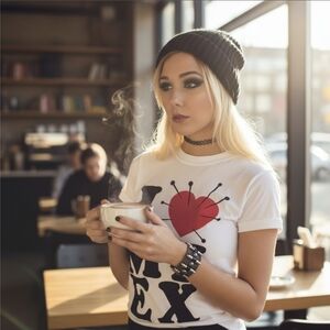 Dirty Shirty ✦ “I HATE MY EX” Graphic Tee ✦ Inked Shop Collab White/Red/Black XS